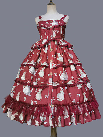 クラシック ロリータ ドレス ポリエステル ノースリーブ クラシック ロリータ ドレス ディープ ブルー