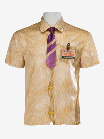 Elemental Film Cosplay Wade Ripple Cosplay camisa e gravata com porta-cartões de visita