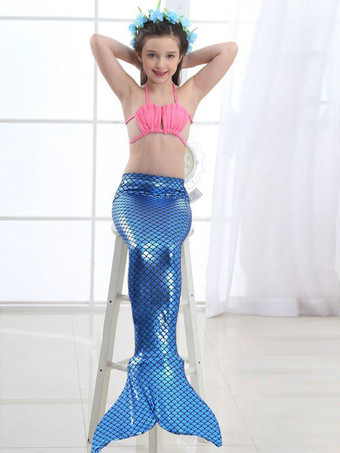 ブルー ハロウィンコスチューム子供用ライトスカイブルーハロウィンポリエステル繊維ポリエステルセット子供のスカートパンツ