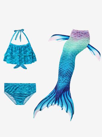 ブルー ハロウィンコスチューム子供用カメオピンクハロウィンポリエステル繊維ポリエステルセット子供のスカートトップ