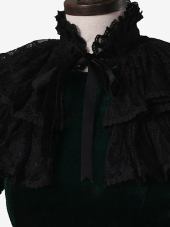 ダークグリーンのレトロチューダーシャツコスチューム、リボン付きレディースロイヤルトップ、マリーアントワネットコスチューム、パーティープロムブラウス