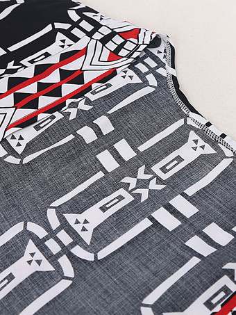 女性カバーアップブラック幾何学的なスプリットフロント V ネック長袖ハイスリット夏セクシーな水着