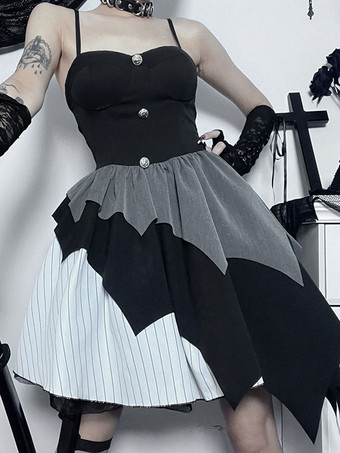   ゴシックドレス スパゲッティ セクシー ロリータ ショートドレス