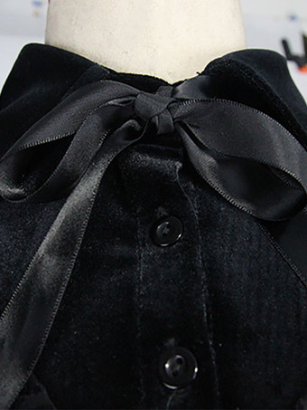 ゴスロリ ドレス リボン ブラック ブラック