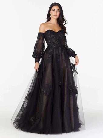 Black Wedding Dresses Ball Gown Short Sleeves Satin Fabric Floor-Length Bridal  Gown Free Customization 