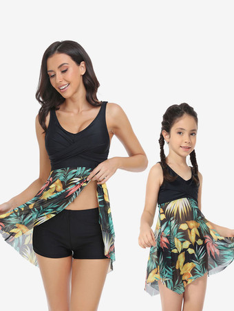 女性ツーピース水着ディープブルー花柄プリーツ V ネックバックレスサマービーチ水着