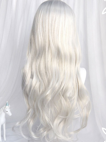 Parrucca Lolita stile ROCOCO Fibra lunga resistente al calore Accessori Lolita grigi