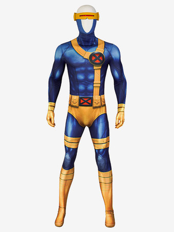 ブルー X-MEN アニメシリーズ サイクロップス コスプレ衣装