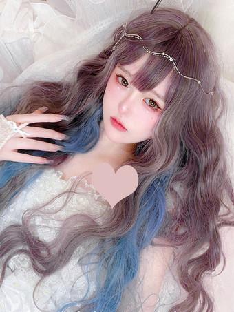 Harajuku Fashion Lolita Wig Long Heat resistant Fiber Taupe Lolita