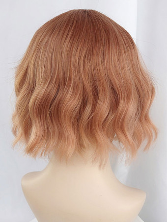 ROCOCOスタイル ロリータウィッグ オレンジ ショート 耐熱ファイバー ロリータアクセサリー