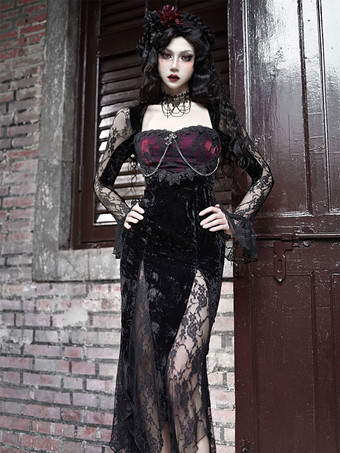   Robes Lolita Gothiques Dentelle Noir Steam Punk