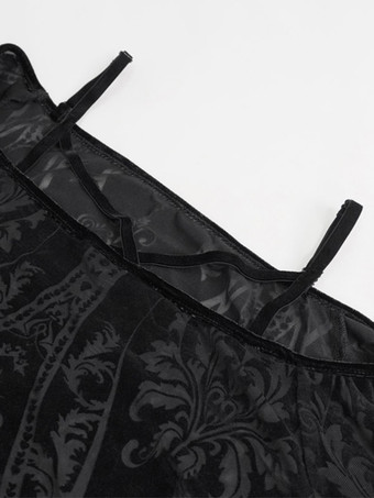   ゴスロリ ドレス フローラル プリント ブラック ブラック