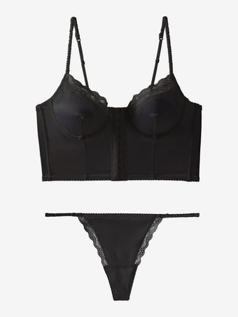 ブラジャー ショーツ セット シャンパン レース 2点セット マットサテン 大人のセクシーランジェリー