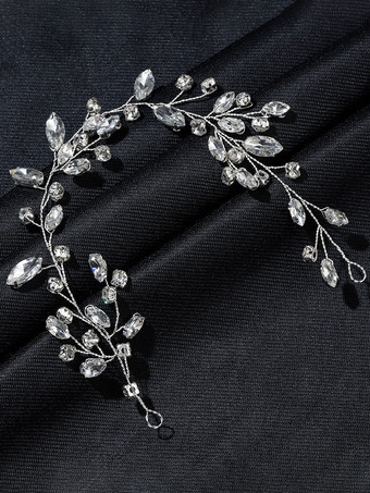 plateado Tocados de boda Accesorios para el cabello de novia de metal