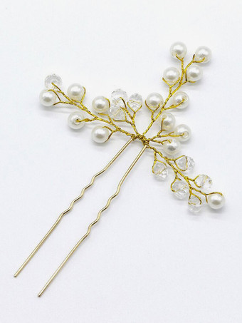 ゴールド 花嫁のための結婚式のかぶと金属のヘアアクセサリー