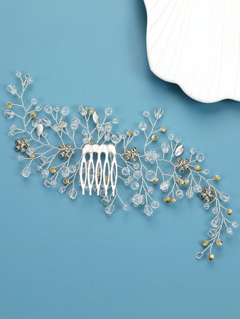 ヘッドピース ウェディング メタル ブライダル ヘアアクセサリー