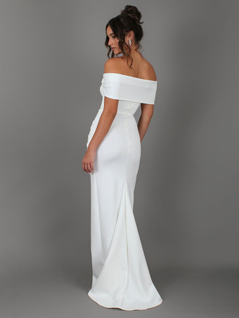 シンプルなウェディングドレスサテン生地ストラップレスノースリーブプリーツマーメイドブライダルドレス無料カスタマイズ