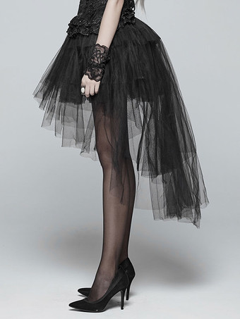 スチームパンク ロリータ スカート ティアード ブラック ロリータ スカート