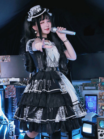 ハロウィン ゴスロリ ドレス リボン ブラック ブラック