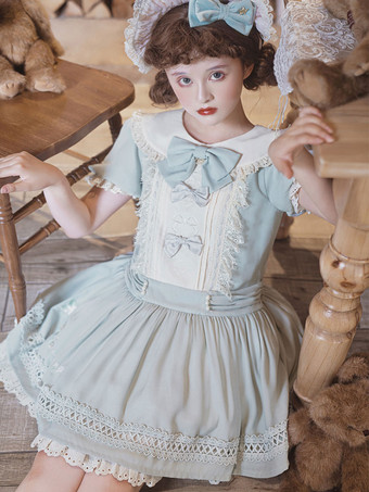 スレートグレー クラシック ロリータ ドレス ポリエステル 半袖 クラシック ロリータ ドレス バーガンディ