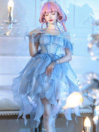 ロリータドレス ポリエステル 半袖 ロリィタ