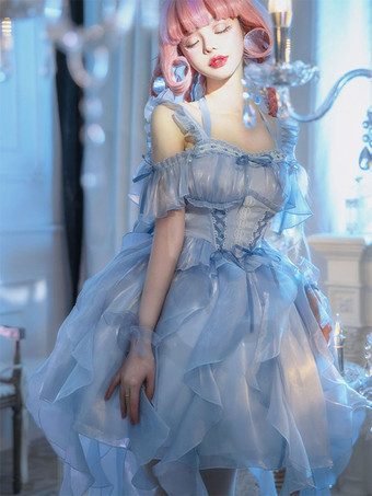 ロリータドレス ポリエステル 半袖 ロリィタ