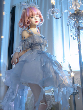 ロリータドレス ポリエステル 半袖 ロリィタ