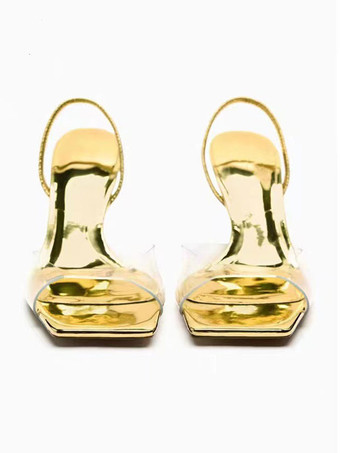 Women's Heel Sandals Open Toe Stiletto Heel Sandals PU Leather