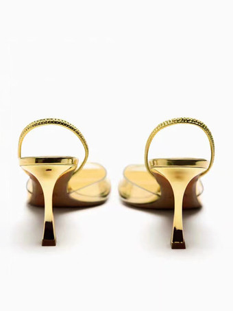 Women's Heel Sandals Open Toe Stiletto Heel Sandals PU Leather
