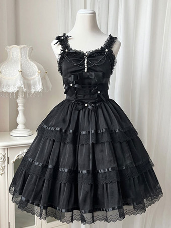 ハロウィン ゴスロリ ドレス フリル チェーン ホワイト ホワイト