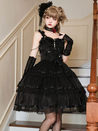 ハロウィン ゴスロリ ドレス フリル チェーン ホワイト ホワイト