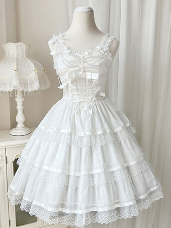 ハロウィン ゴスロリ ドレス フリル チェーン ホワイト ホワイト