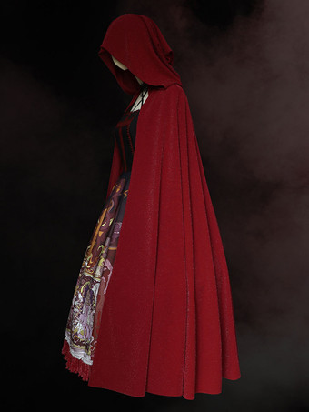 ゴスロリ ケープ レッド ポリエステル 春ロリータ アウター