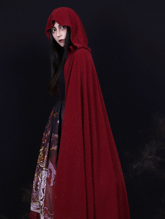 レッド ゴスロリ ケープ レッド ポリエステル 春ロリータ アウター