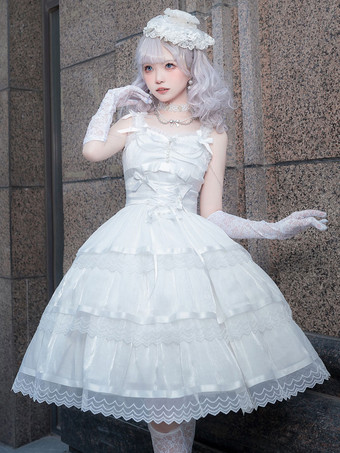 ハロウィン ゴスロリ ドレス フリル チェーン ホワイト ホワイト