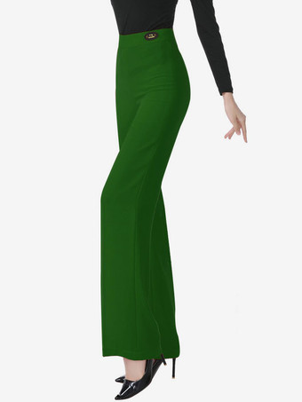 グリーン 社交ダンス衣装 イエロー レディース ポリエステル パンツ ダンスウェア