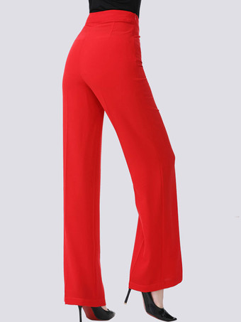 社交ダンス衣装 イエロー レディース ポリエステル パンツ ダンスウェア