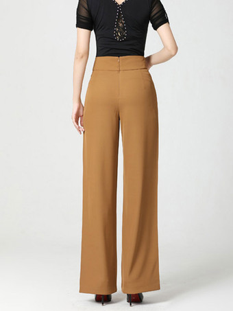 社交ダンス衣装 ダークグリーン 女性用 ポリエステル パンツ ダンスドレス