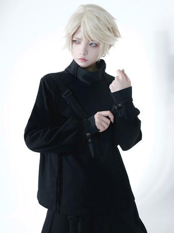 スチームパンク ロリータ コート ブラック ポリエステル トップ トップ 秋 ロリータ アウター
