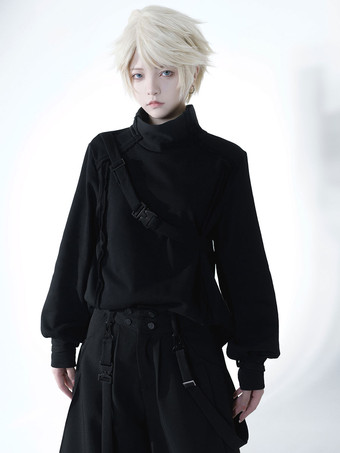 スチームパンク ロリータ コート ブラック ポリエステル トップ トップ 秋 ロリータ アウター