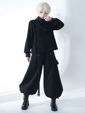 スチームパンク ロリータ コート ブラック ポリエステル トップ トップ 秋 ロリータ アウター