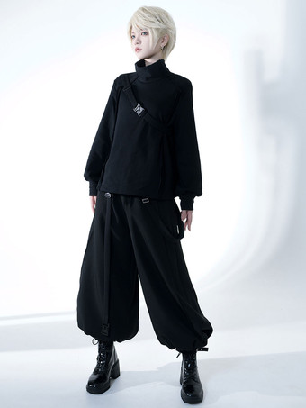 スチームパンク ロリータ コート ブラック ポリエステル トップ トップ 秋 ロリータ アウター