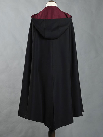 スチームパンク ロリータ ポンチョ ブラック ポリエステル カラーブロック 春ロリータ アウター