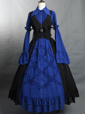 ロリータ スペシャル ロリータ トップ ベスト コスチューム スチームパンク ブラック ノースリーブ レースアップ メタル ディテール