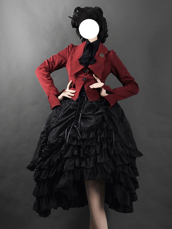 ゴスロリ ブラウス ホワイト 長袖 ロリータ トップ フリル ロリータ シャツ