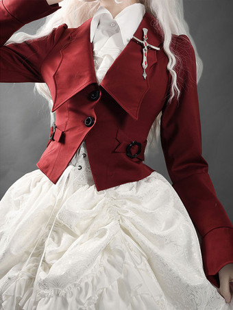 ゴスロリ ブラウス ホワイト 長袖 ロリータ トップ フリル ロリータ シャツ