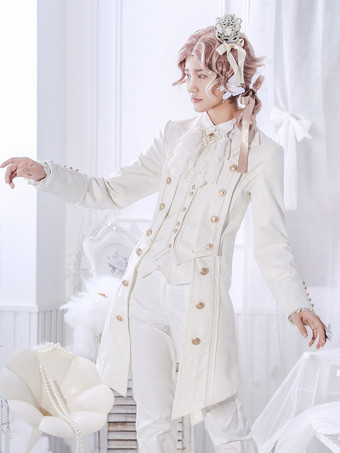 スチームパンク ロリータ ブラウス ロリータ トップ レース フリル 長袖 ブラウス ホワイト ロリータ シャツ