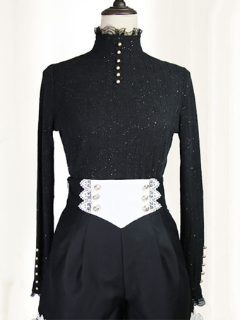 ゴスロリブルマ 黒レースストレートロリータパンツ