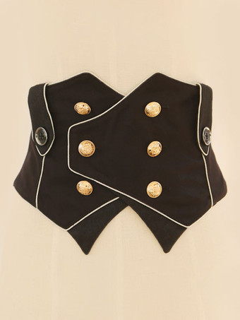 Speciali Lolita Costumi Lolita Top Vest Gotico nero senza maniche con lacci