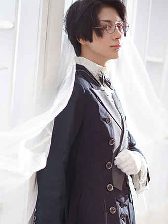 スチームパンクロリータコートグレーコートオーバーコートポリエステル冬ロリータ生き抜く